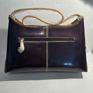Tosca vintage handbag purple. NWT.  Purple, beige, shoulder bag, purse.